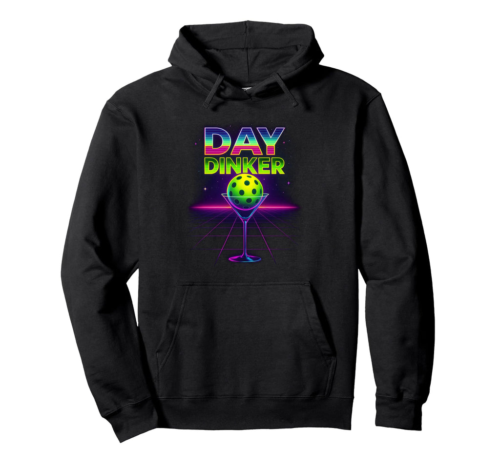 Day Dinker Pickleball Synthwave Hoodie - Trendy Graphic for Adults - T-Shirt, Sweatshirt, Hoodie