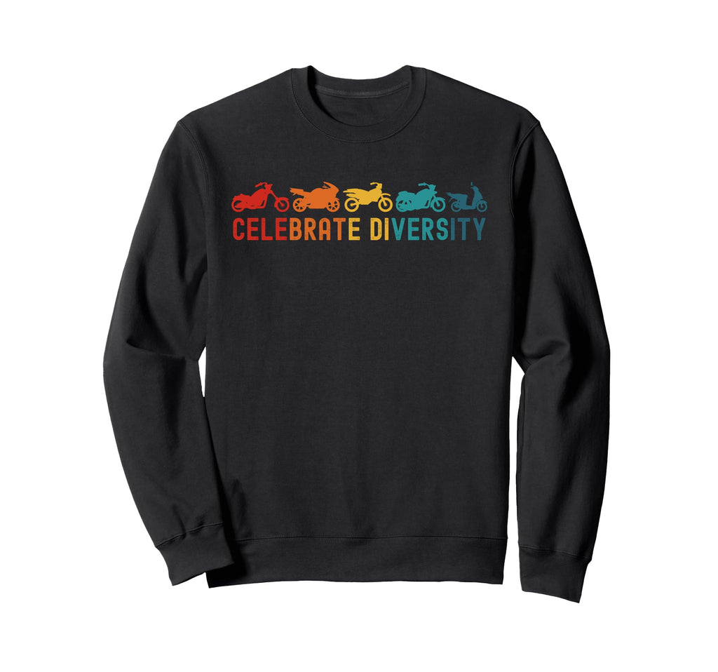 Biker Gifts Celebrate Diversity Sweatshirt - Minimalist Print Unisex - T-Shirt, Sweatshirt, Hoodie