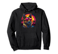 80S Synthwave German Shepherd Hoodie - Casual Everyday Wear Unisex - T-Shirt, Sweatshirt, Hoodie