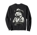 Capybara Coffee Western Rodent Cowboy Sweatshirt - Graphic Print Unisex - T-Shirt, Sweatshirt, Hoodie
