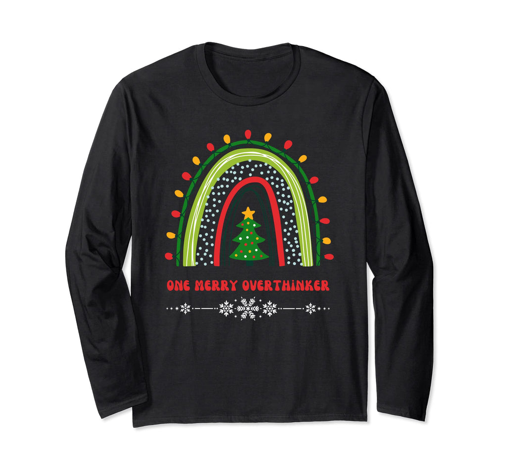 One Merry Overthinker Holidays Sarcasm T-Shirt - Unique Graphic for Adults - T-Shirt, Sweatshirt, Hoodie
