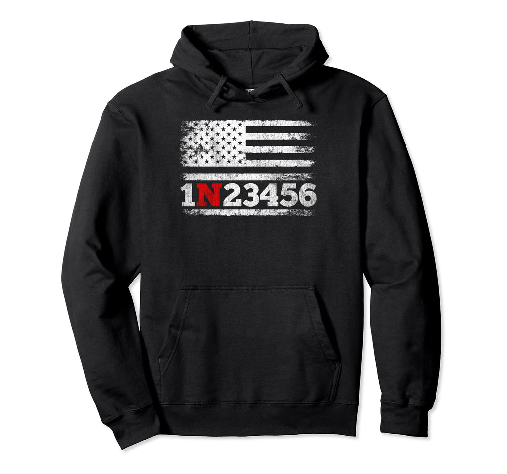 American Flag 1N23456 Gear 1 Down 6 Up Hoodie - Custom Art Print Men Women - T-Shirt, Sweatshirt, Hoodie