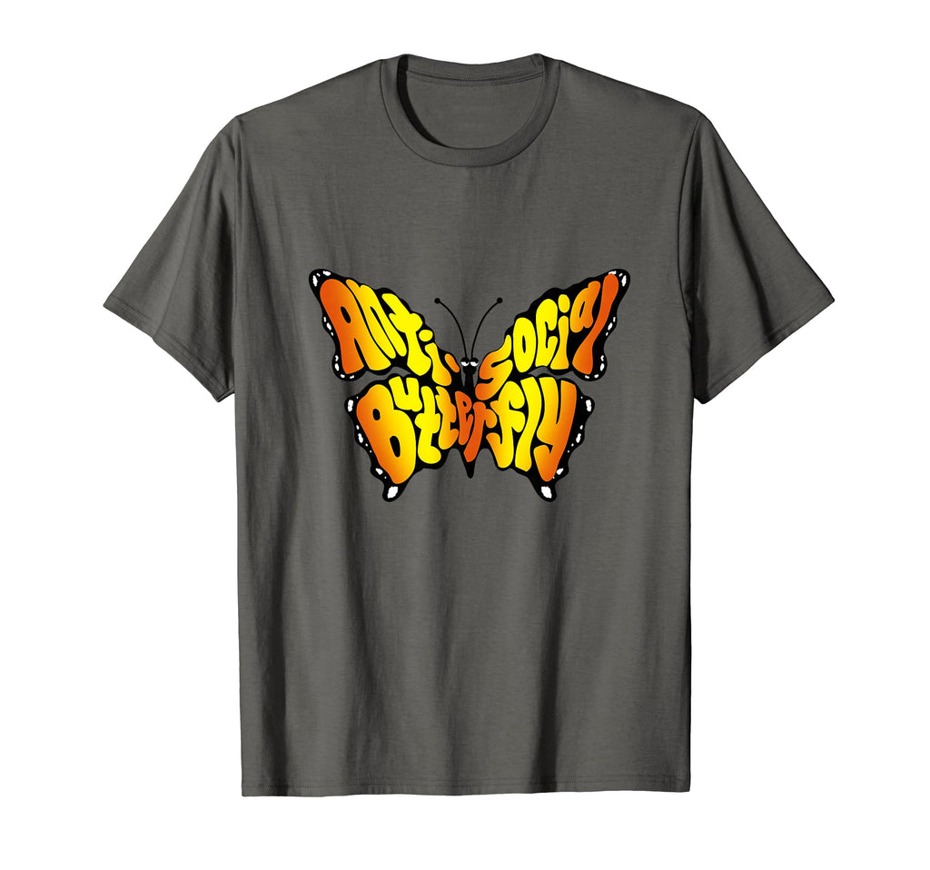 Anti Social Butterfly Beautiful Colorful T-Shirt - Unique Graphic Unisex - T-Shirt, Sweatshirt, Hoodie