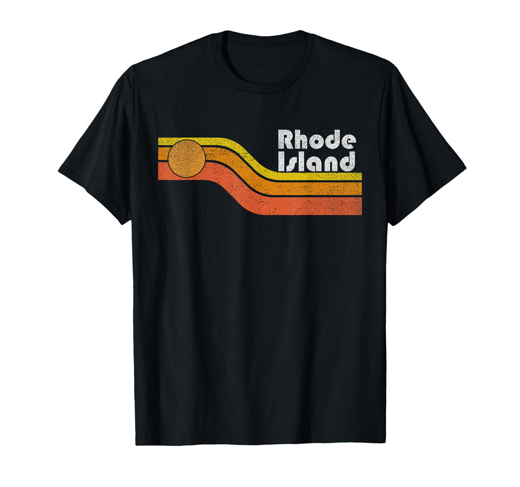 Rhode Island 70S 80S T-Shirt - Custom Art Print for Adults - T-Shirt, Sweatshirt, Hoodie