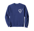 Letter V Initial Monogram Script Font Sweatshirt - Graphic Print Men Women - T-Shirt, Sweatshirt, Hoodie