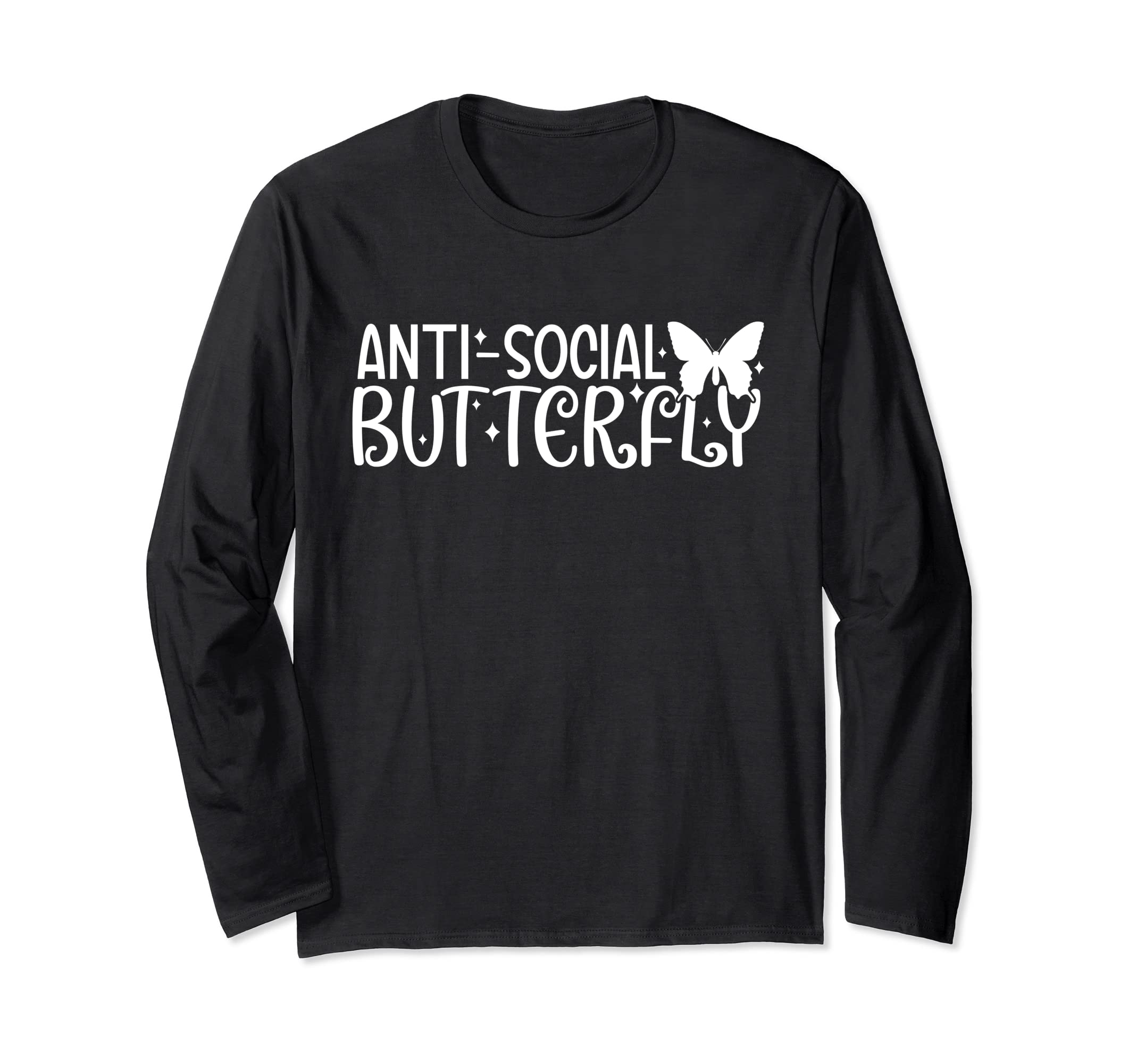 Anti Social Butterfly Funny T-Shirt - Aesthetic Graphic for Adults - T-Shirt, Sweatshirt, Hoodie