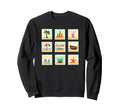 Coastal Vibes Stamps Beach Sweatshirt - Graphic Print for Adults - T-Shirt, Sweatshirt, Hoodie