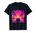 Miami Beach Florida Synthwave 80S T-Shirt - Custom Art Print Men Women - T-Shirt, Sweatshirt, Hoodie