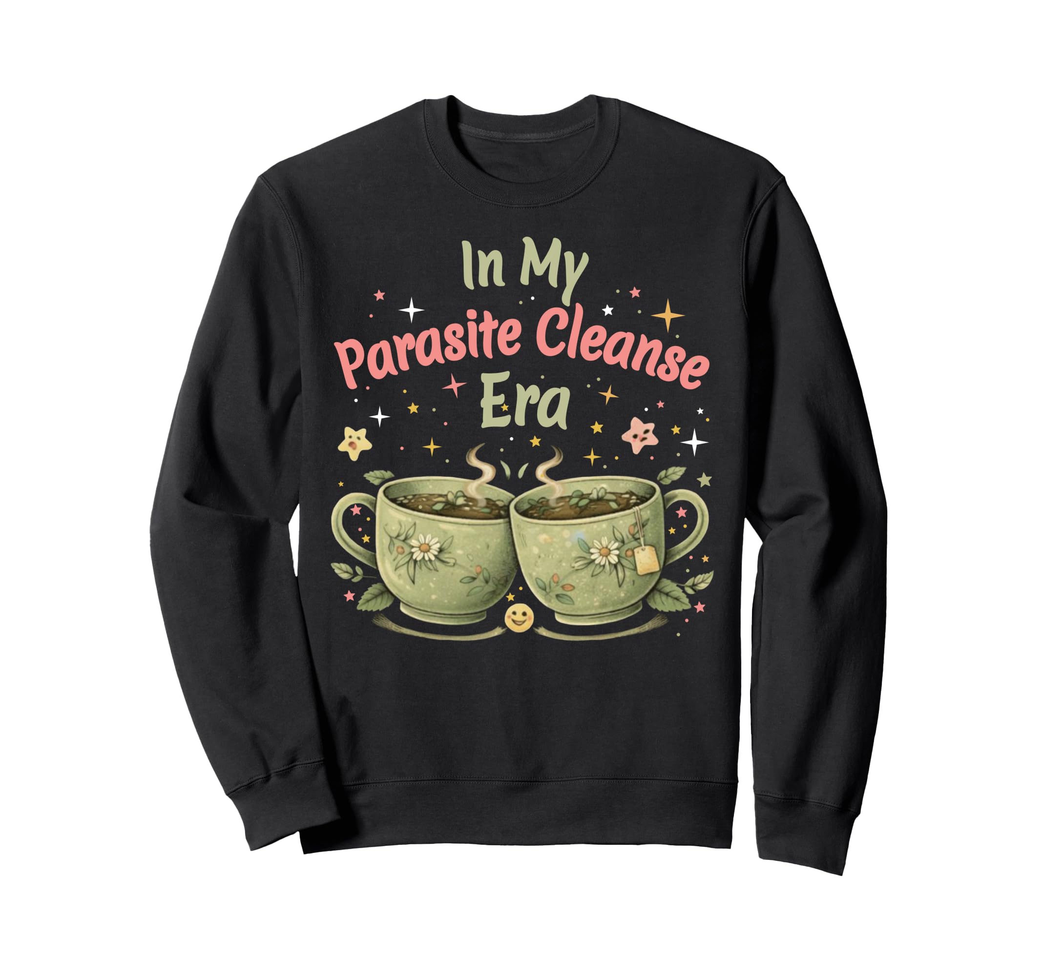 Funny Wellness Vibes Aesthetic Tea Sweatshirt - Custom Art Print Unisex - T-Shirt, Sweatshirt, Hoodie