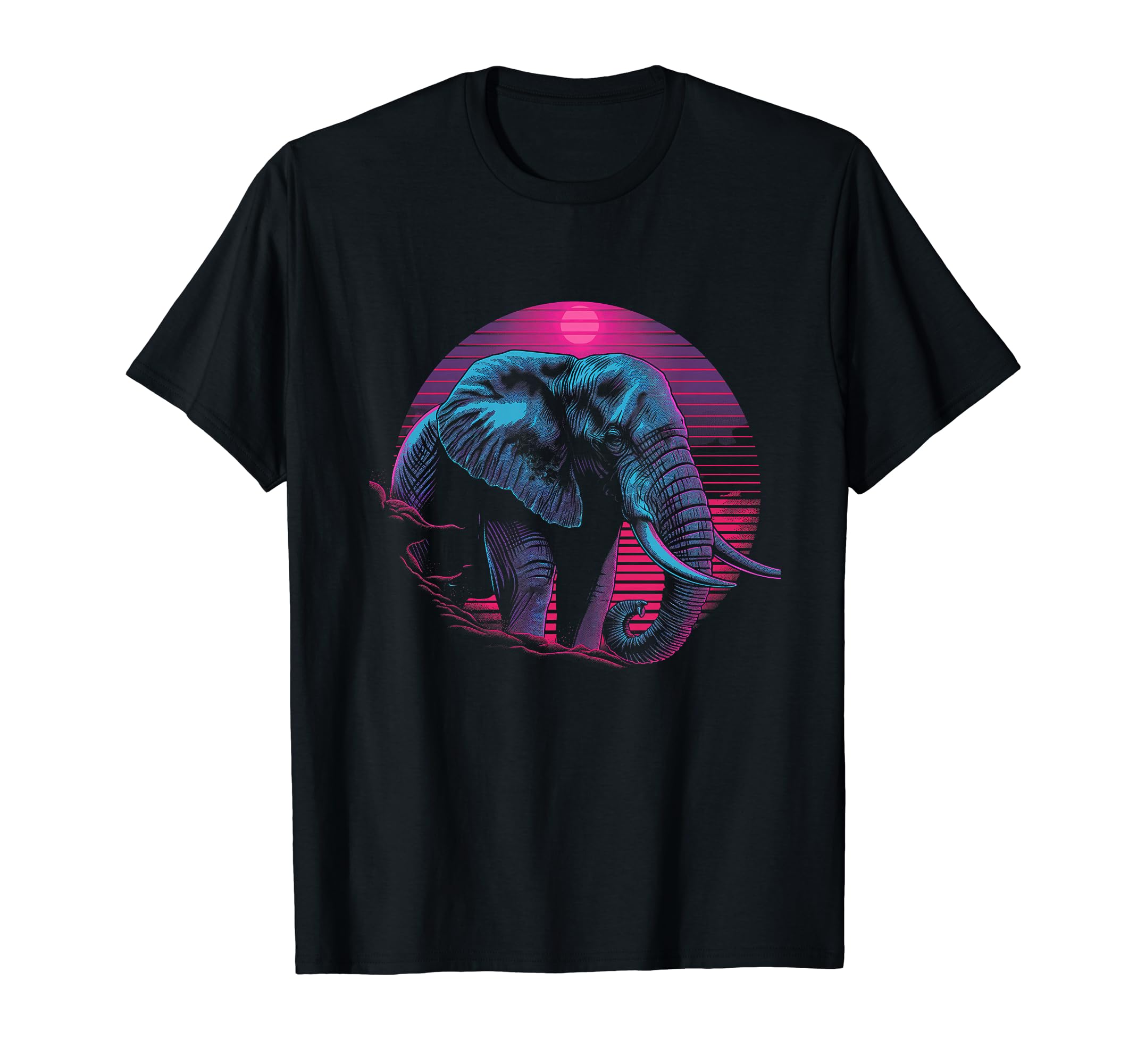 Elephant Vaporwave Aesthetic T-Shirt - Streetwear Style Men Women - T-Shirt, Sweatshirt, Hoodie