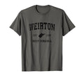 Weirton West Virginia Wv Sports Black T-Shirt - Minimalist Print Men Women - T-Shirt, Sweatshirt, Hoodie