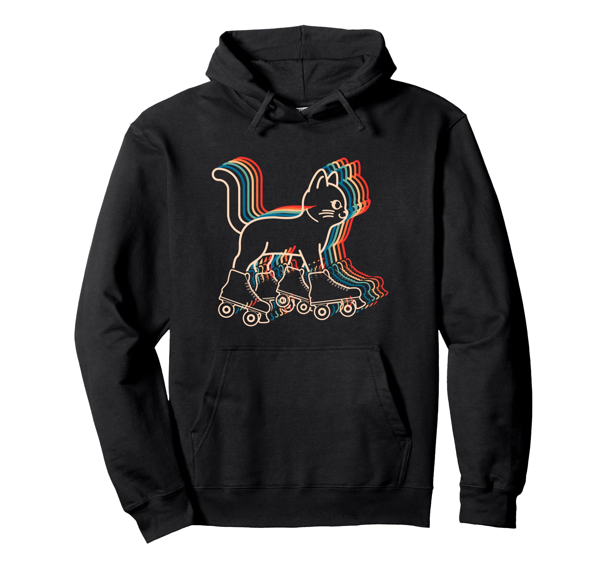 Cat Roller Skates Fun Skating Hoodie - Streetwear Style Men Women - T-Shirt, Sweatshirt, Hoodie