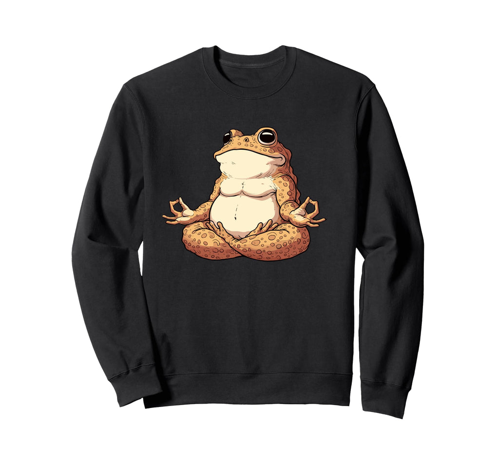 Meditation Frog Toad Yoga Pose Sweatshirt - Streetwear Style Men Women - T-Shirt, Sweatshirt, Hoodie