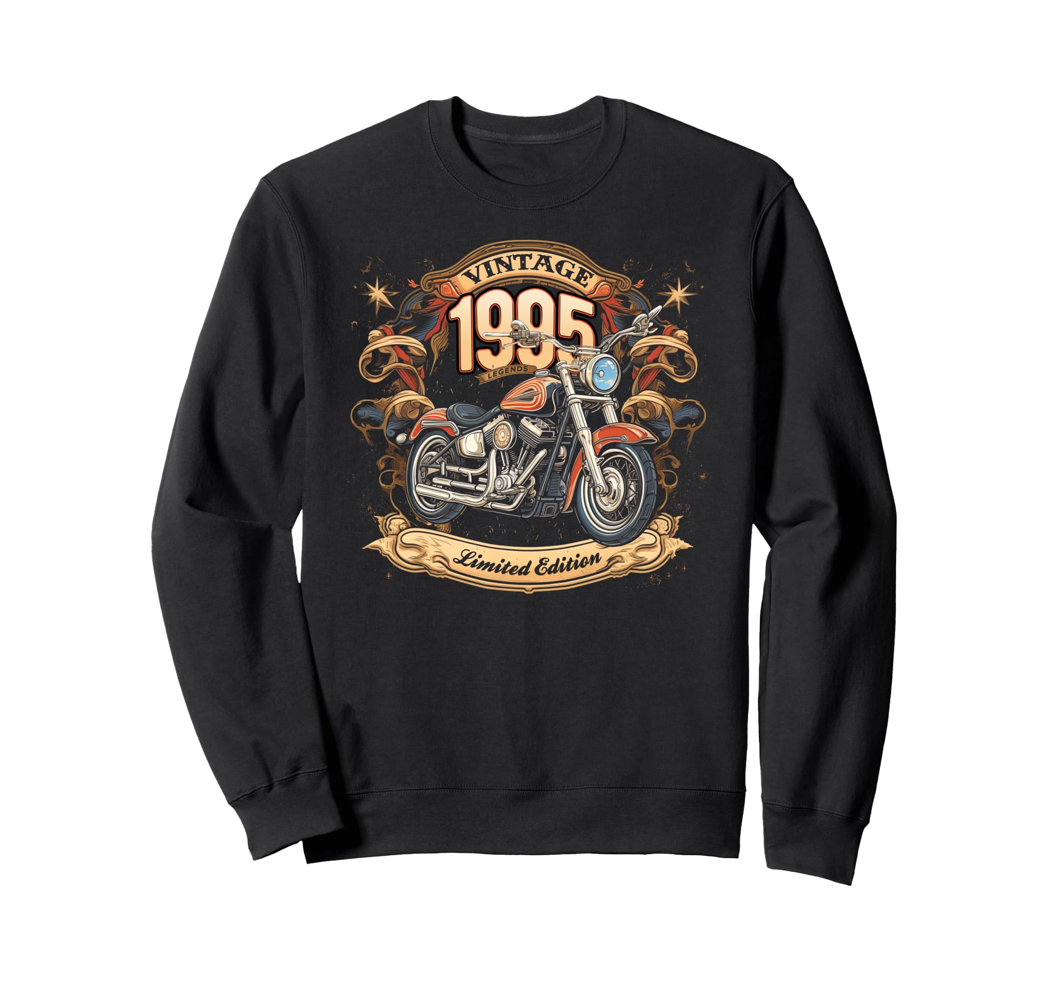 Born 1995 Motorcycle Lovers 30Th Sweatshirt - Unique Graphic Unisex - T-Shirt, Sweatshirt, Hoodie