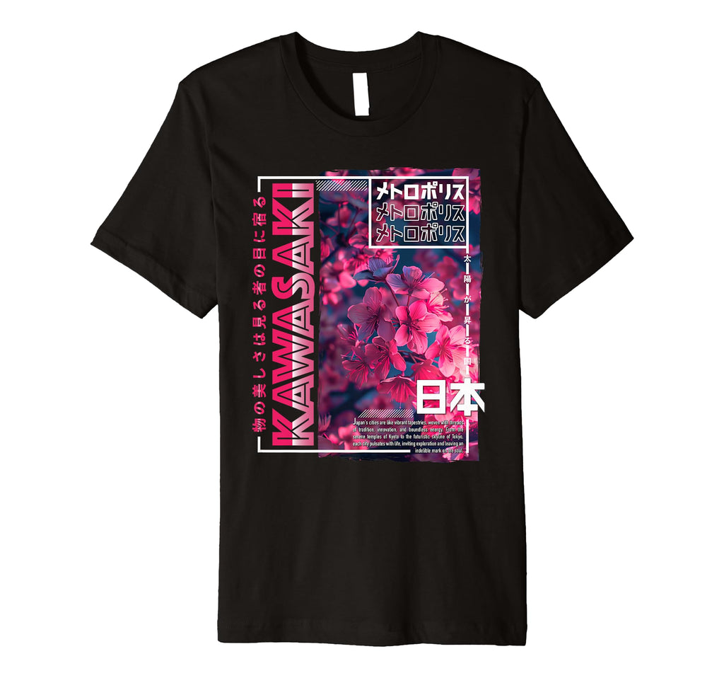 Kawasaki City 80S Synthwave Cherry T-Shirt - Minimalist Print for Adults - T-Shirt, Sweatshirt, Hoodie