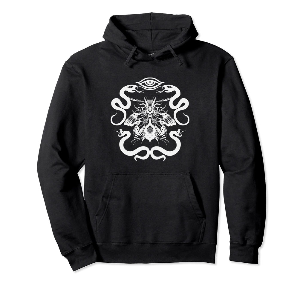 Mystical Moth Goth Horror Antisocial Hoodie - Fun Novelty Design Men Women - T-Shirt, Sweatshirt, Hoodie