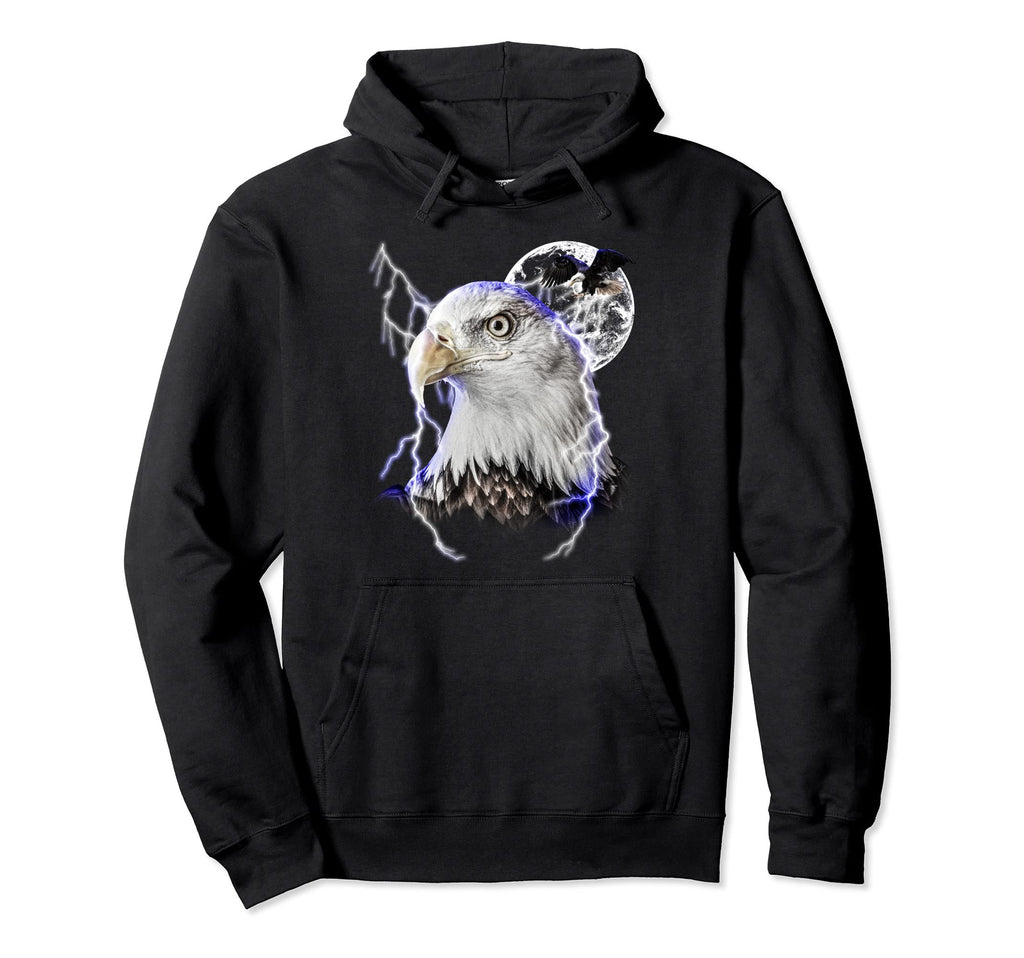 Eagle Flying Eagle Biker Motorcycle Art T Hoodie - Trendy Graphic Unisex - T-Shirt, Sweatshirt, Hoodie