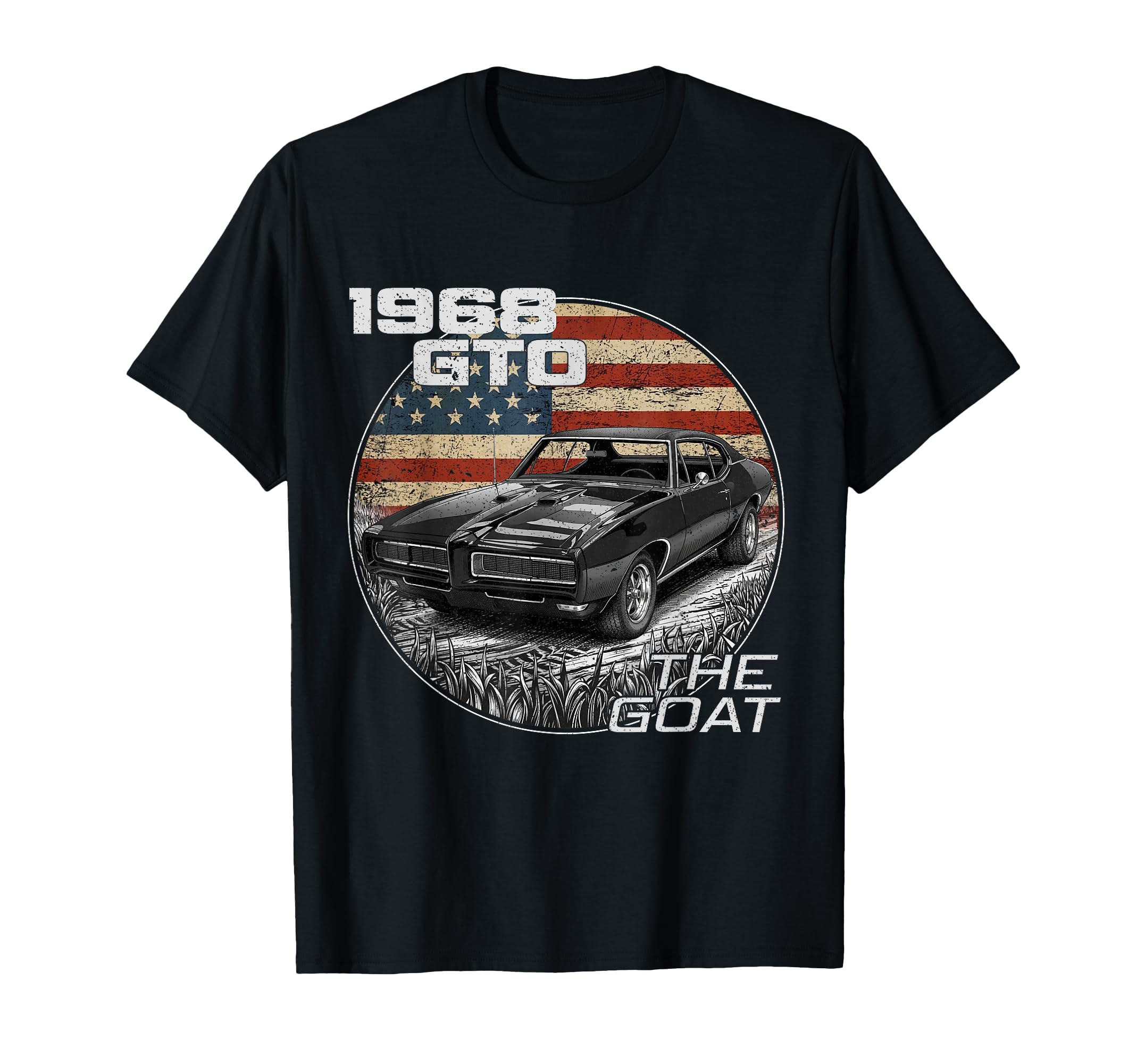 68 1968 Gto Silhouette Muscle Car T-Shirt - Graphic Print Men Women - T-Shirt, Sweatshirt, Hoodie