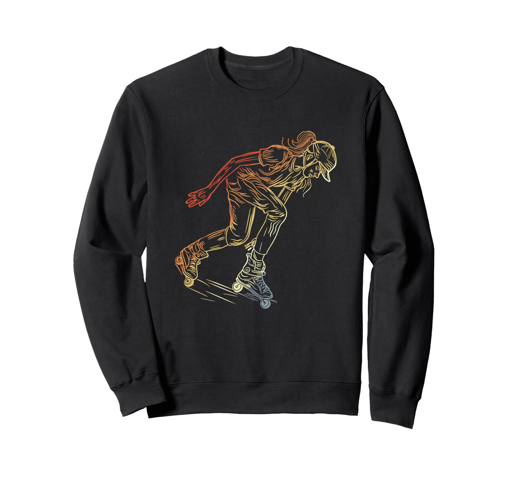 Roller Skating Sketch Sweatshirt - Novelty Apparel Men Women - T-Shirt, Sweatshirt, Hoodie