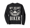 Biker My Heart Belongs To Biker Sweatshirt - Trendy Graphic Men Women - T-Shirt, Sweatshirt, Hoodie