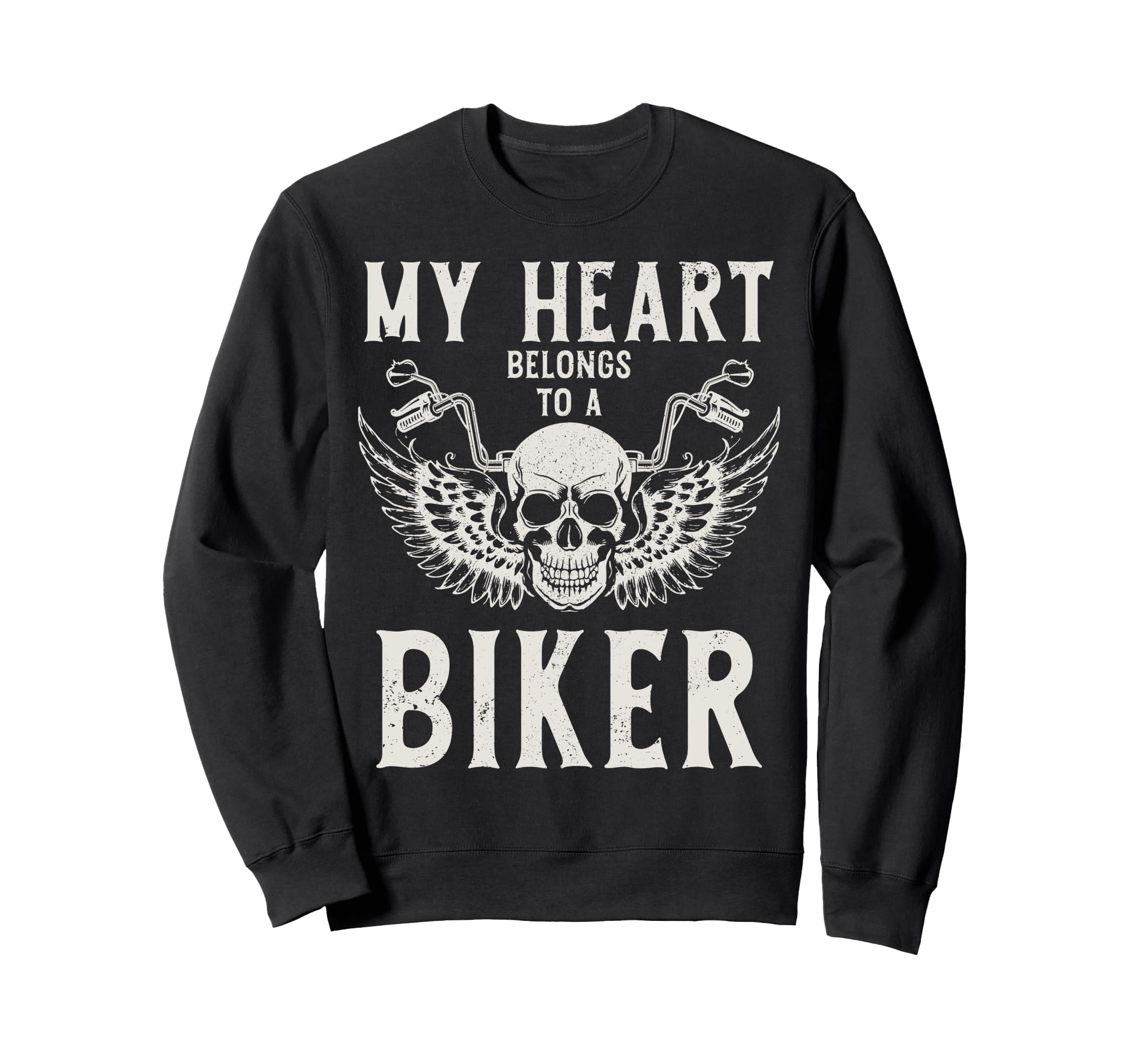 Biker My Heart Belongs To Biker Sweatshirt - Trendy Graphic Men Women - T-Shirt, Sweatshirt, Hoodie