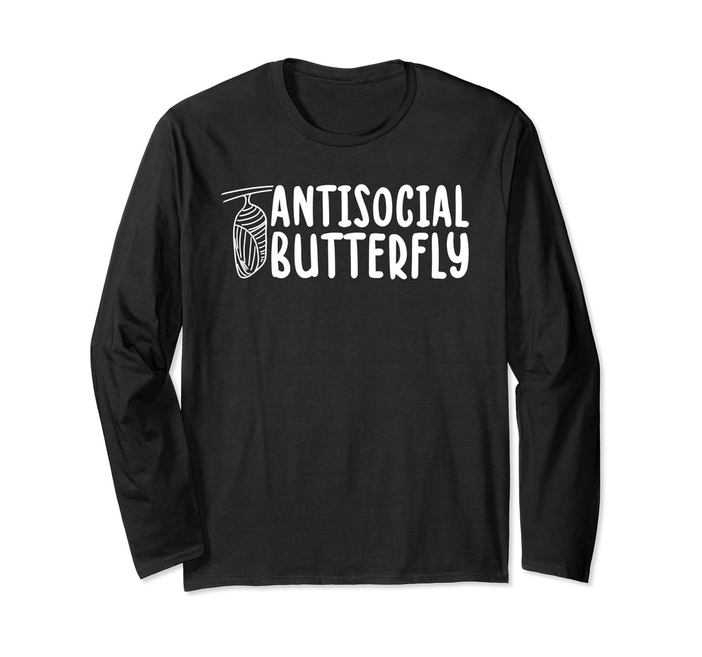 Antisocial Butterfly Funny Introvert T-Shirt - Minimalist Print Men Women - T-Shirt, Sweatshirt, Hoodie