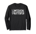 Antisocial Butterfly Funny Introvert T-Shirt - Minimalist Print Men Women - T-Shirt, Sweatshirt, Hoodie