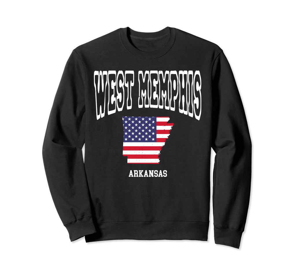 West Memphis Arkansas Ar Throwback Sweatshirt - Trendy Graphic Unisex - T-Shirt, Sweatshirt, Hoodie