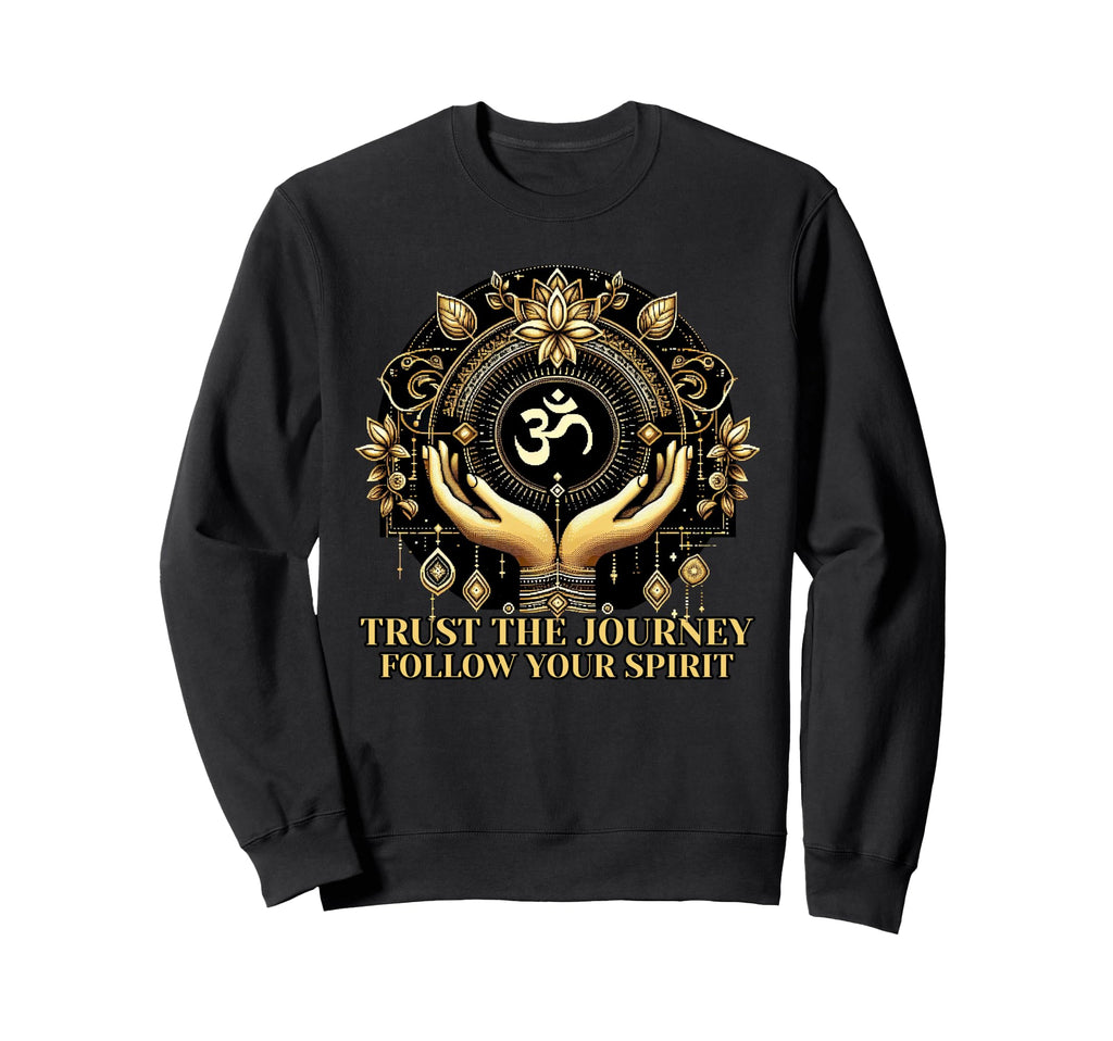 Trust Journey Celestial Om Spiritual Sweatshirt - Graphic Print Unisex - T-Shirt, Sweatshirt, Hoodie