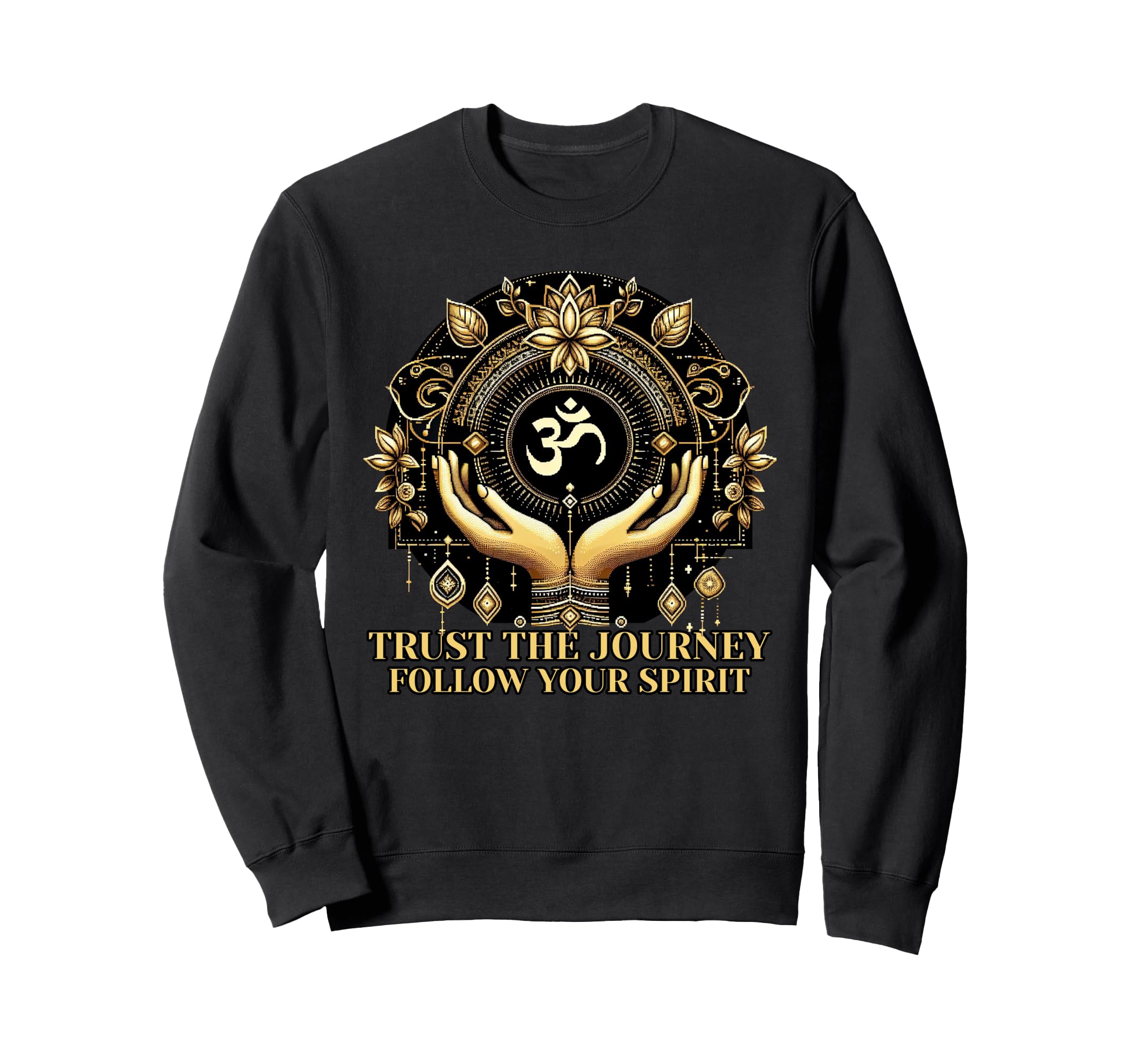 Trust Journey Celestial Om Spiritual Sweatshirt - Graphic Print Unisex - T-Shirt, Sweatshirt, Hoodie