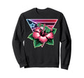 Puerto Rico Coqui Frog Hibiscus Flag Sweatshirt - Trendy Graphic Men Women - T-Shirt, Sweatshirt, Hoodie