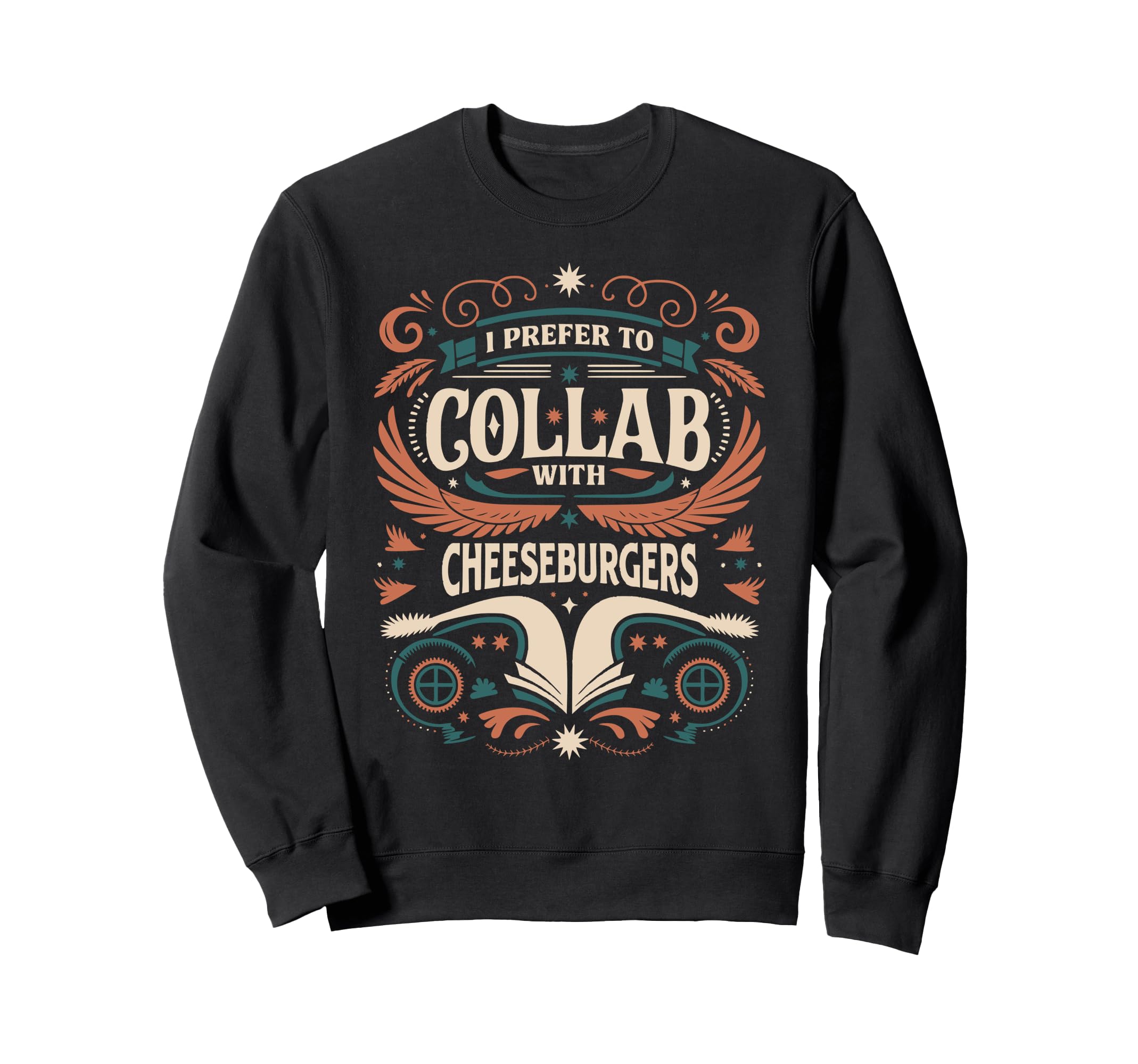 Funny Collab Cheeseburgers Sweatshirt - Streetwear Style for Adults - T-Shirt, Sweatshirt, Hoodie