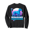 Weimaraner Synthwave Aesthetic Dog Lover Sweatshirt - Graphic Print Unisex - T-Shirt, Sweatshirt, Hoodie