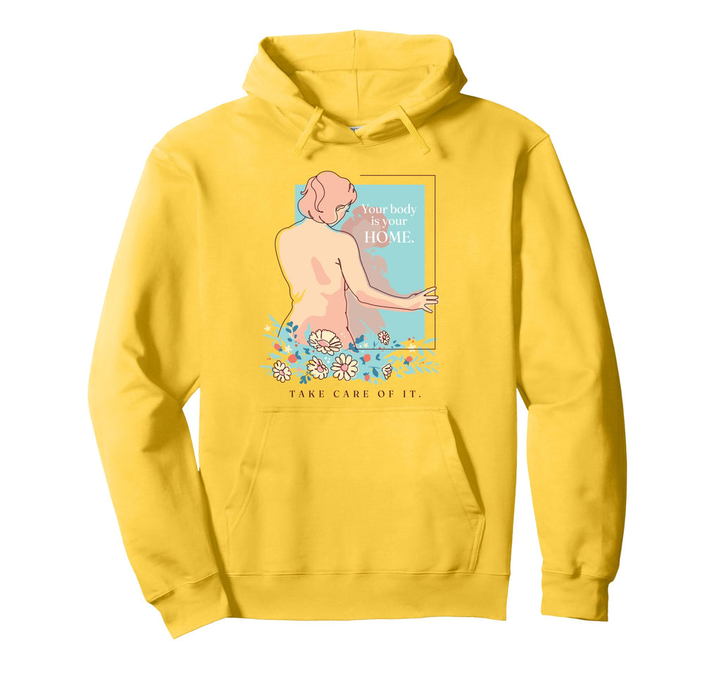 Body Positivity Self Care Mental Hoodie - Fun Novelty Design Men Women - T-Shirt, Sweatshirt, Hoodie