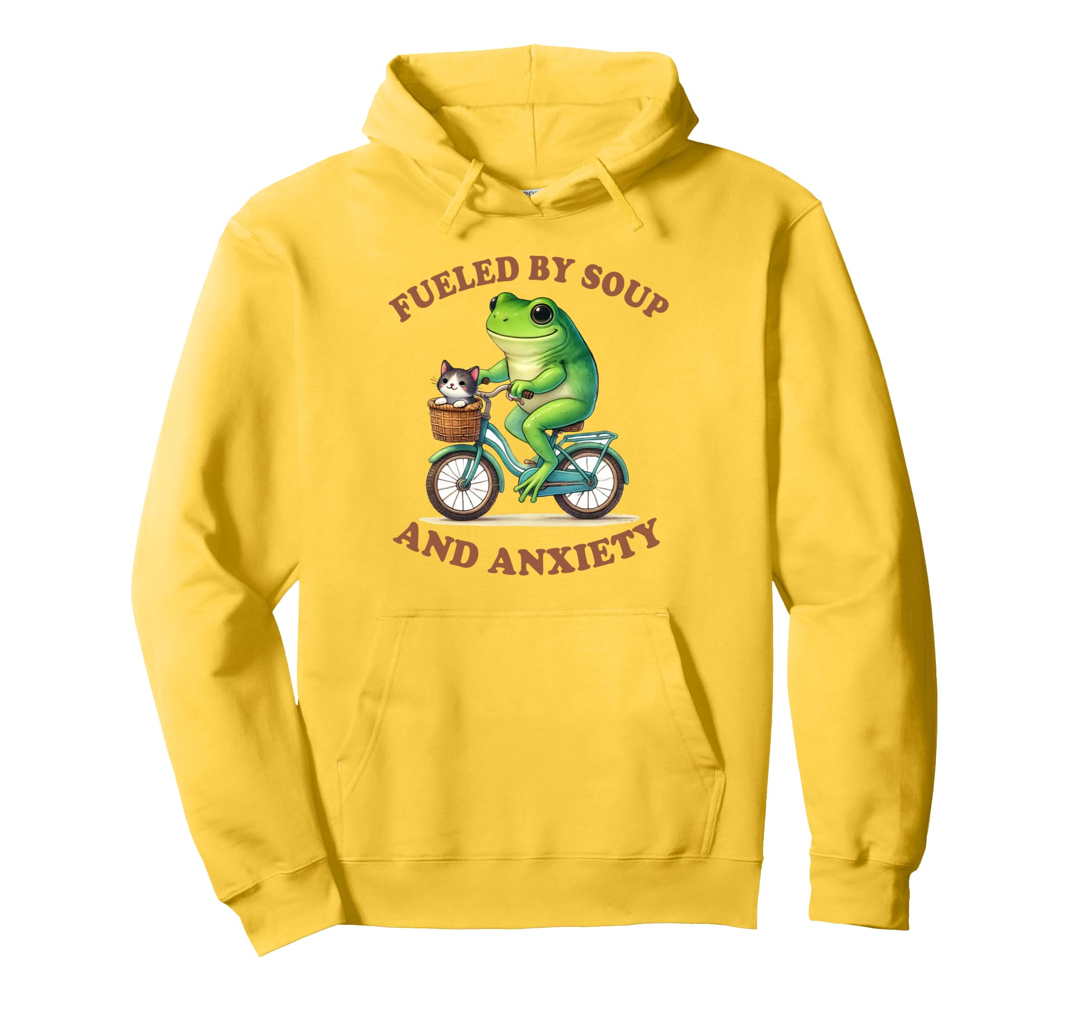 Anxiety Adhd Mental Health Frog Fueled Hoodie - Fun Novelty Design Unisex - T-Shirt, Sweatshirt, Hoodie