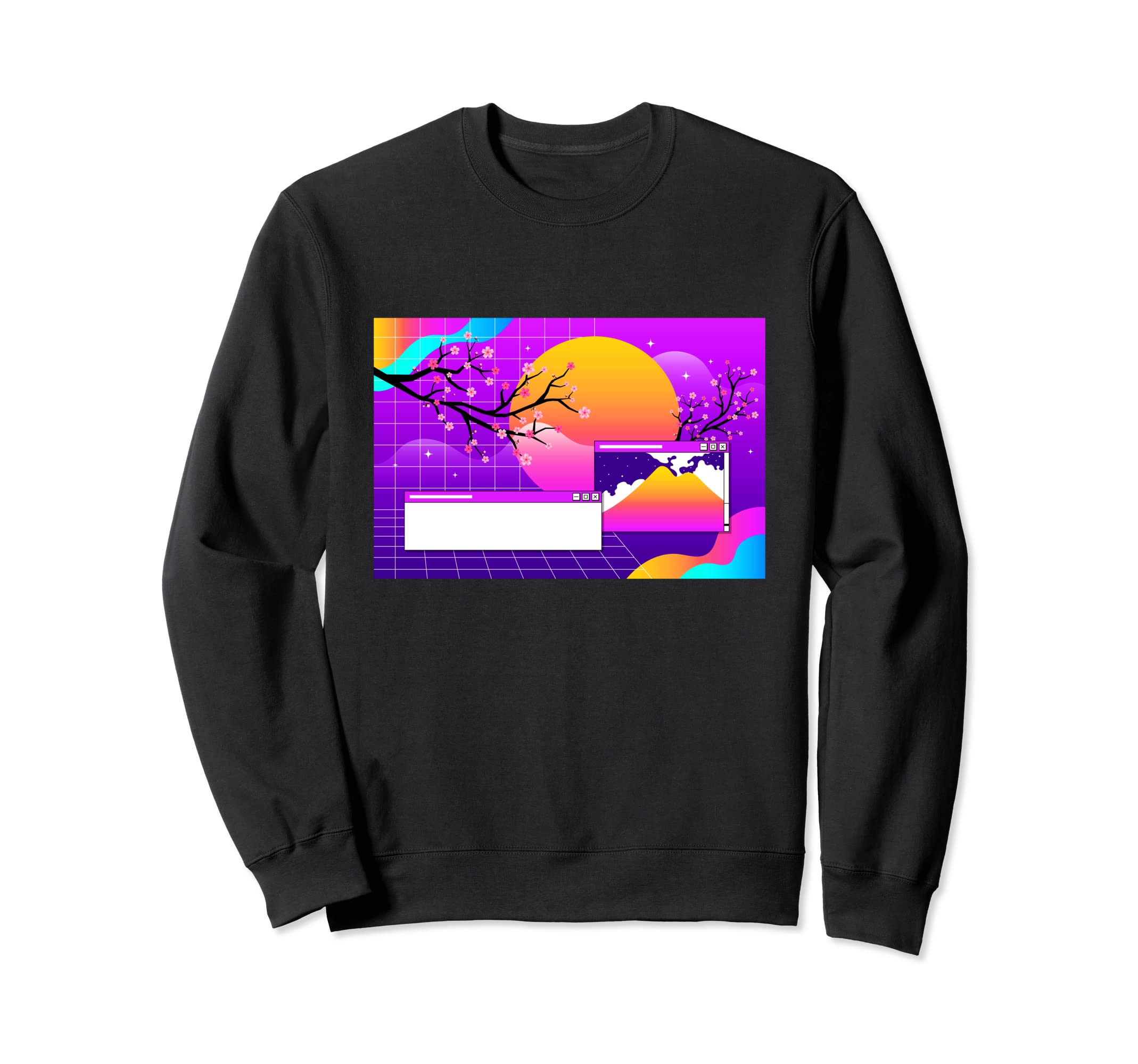 Vaporwave Synthwave 80S Computer Sweatshirt - Custom Art Print Unisex - T-Shirt, Sweatshirt, Hoodie