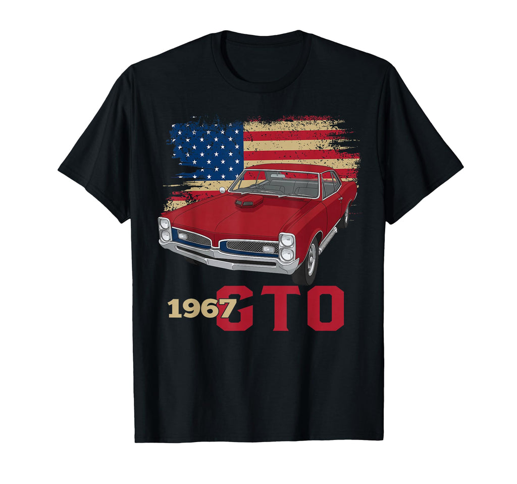 67 1967 Gto Silhouette Muscle Car T-Shirt - Trendy Graphic for Adults - T-Shirt, Sweatshirt, Hoodie