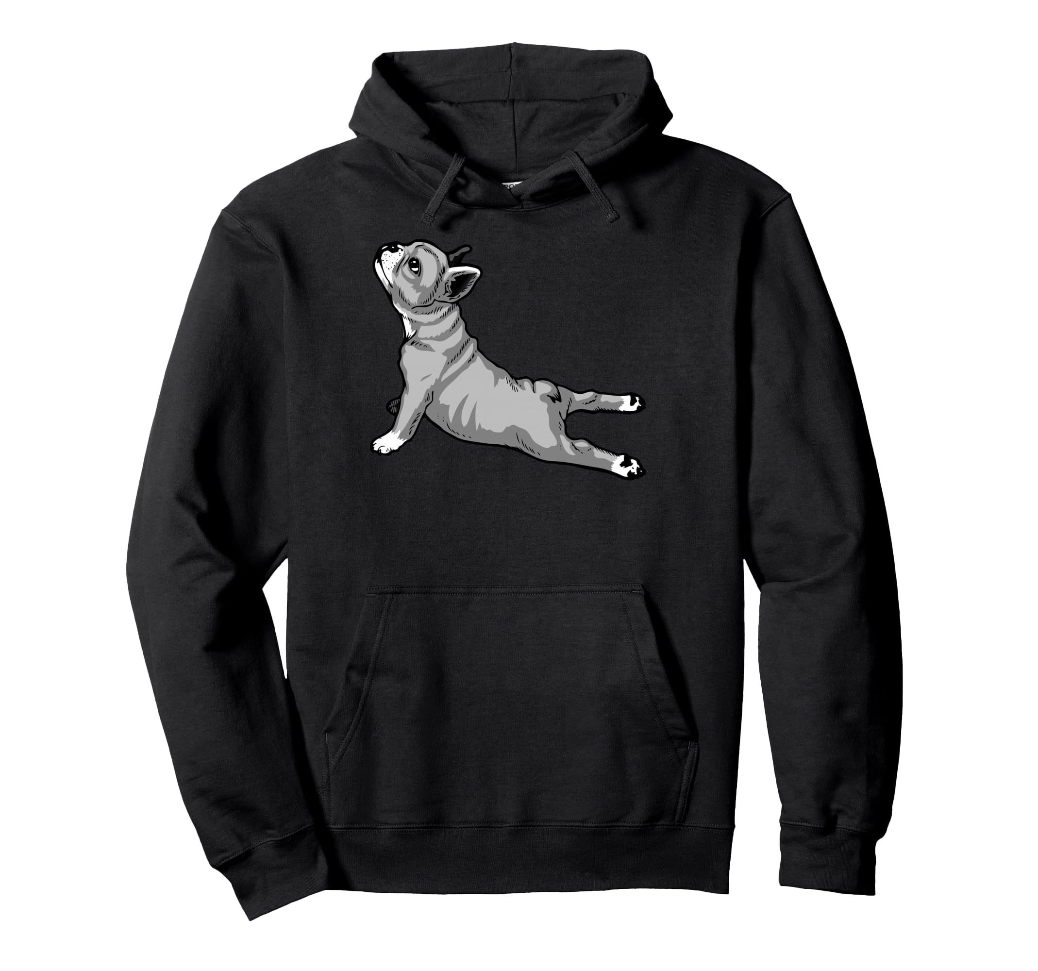 Funny French Bulldog Yoga Pose Hoodie - Aesthetic Graphic Men Women - T-Shirt, Sweatshirt, Hoodie