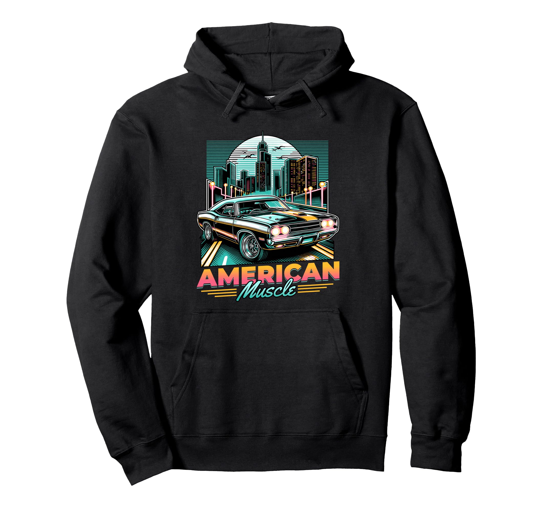 American Muscle Car Car Hoodie - Graphic Print Men Women - T-Shirt, Sweatshirt, Hoodie