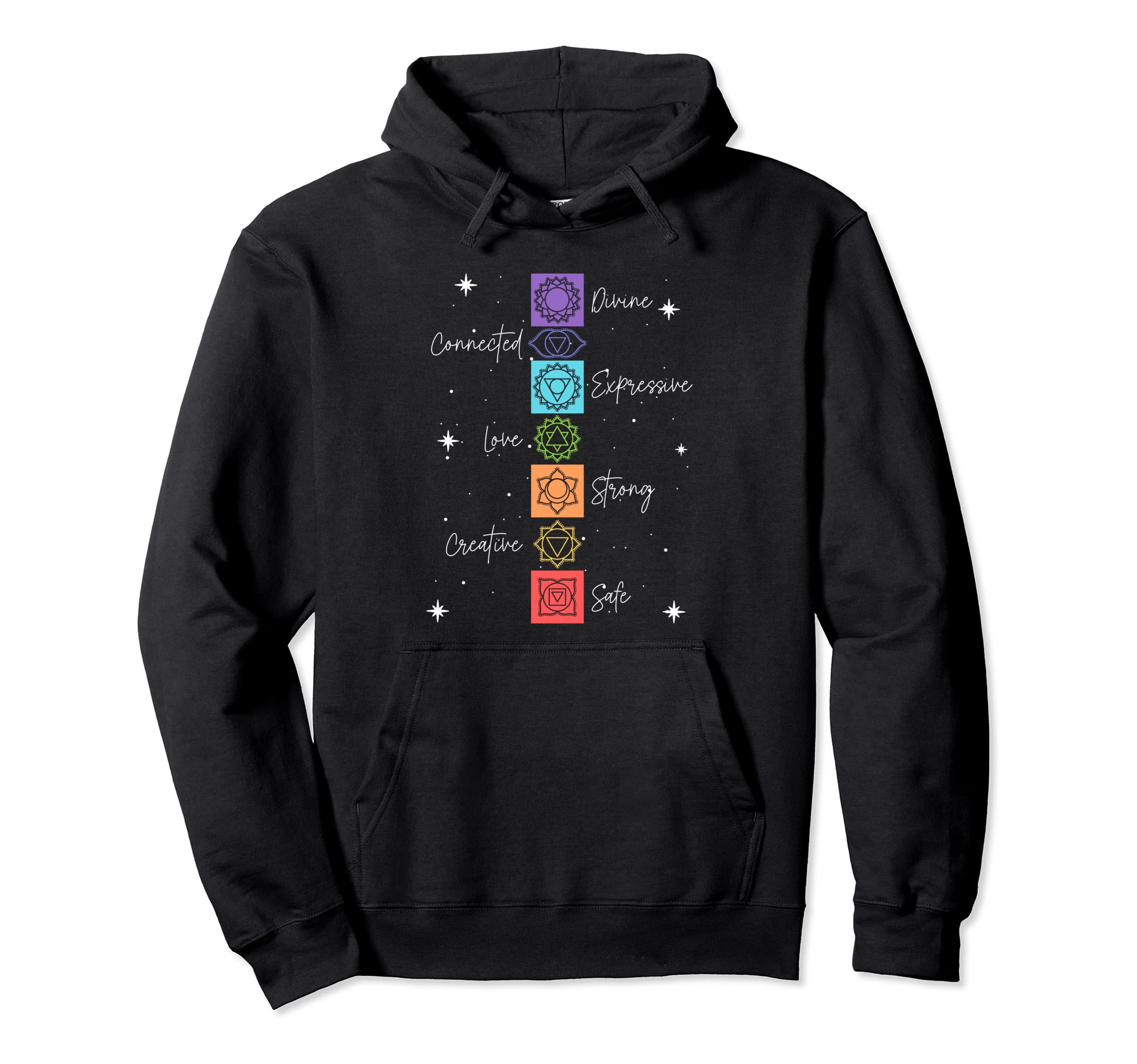 Chakra Chakras Aligned Lotus Mandala Hoodie - Streetwear Style Men Women - T-Shirt, Sweatshirt, Hoodie
