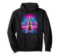 Synthwave Aesthetic Meerkat Lover Stuff Hoodie - Unique Graphic Men Women - T-Shirt, Sweatshirt, Hoodie