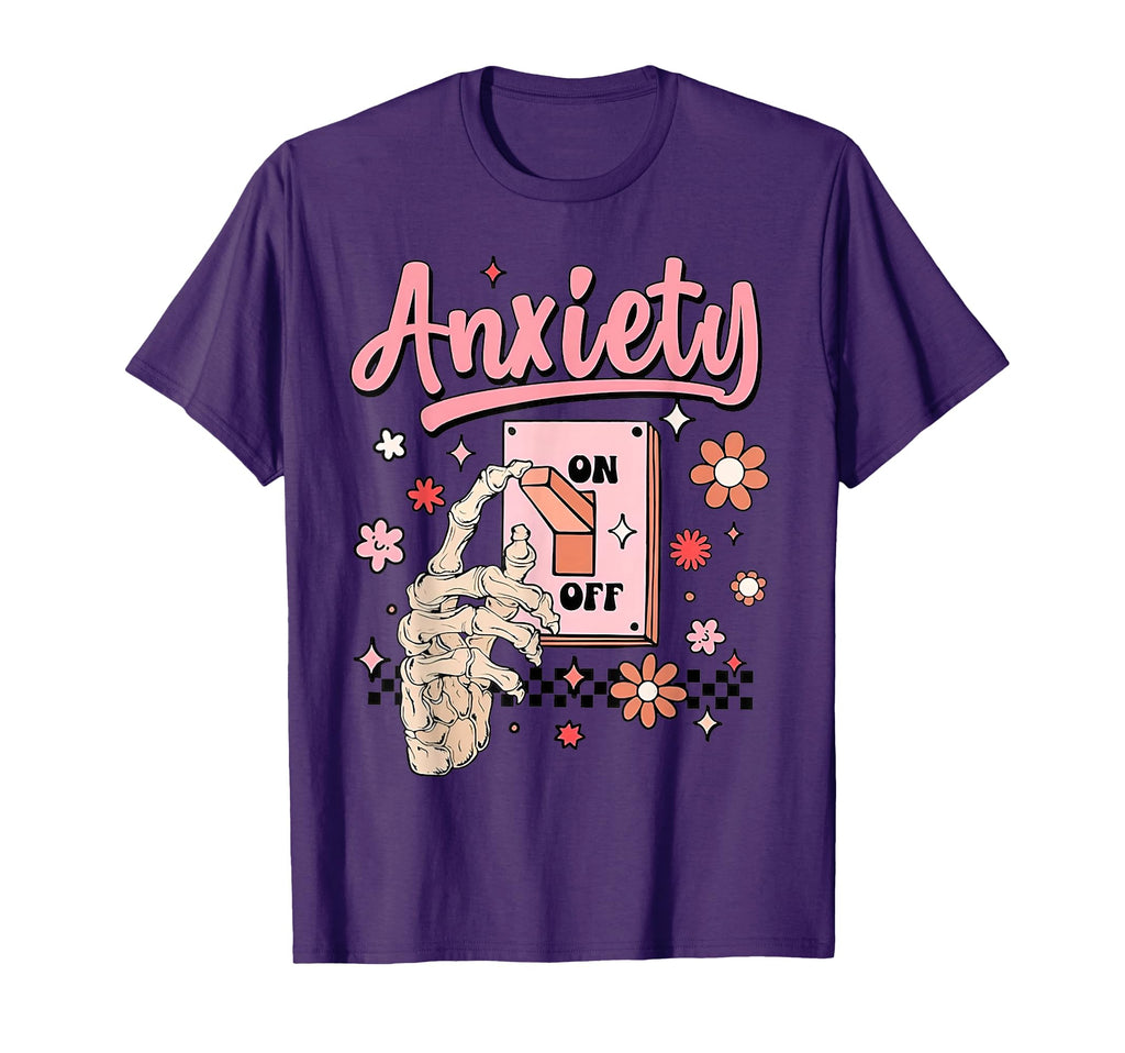 Anxiety Funny Switch Off Mental Health T-Shirt - Trendy Graphic for Adults - T-Shirt, Sweatshirt, Hoodie