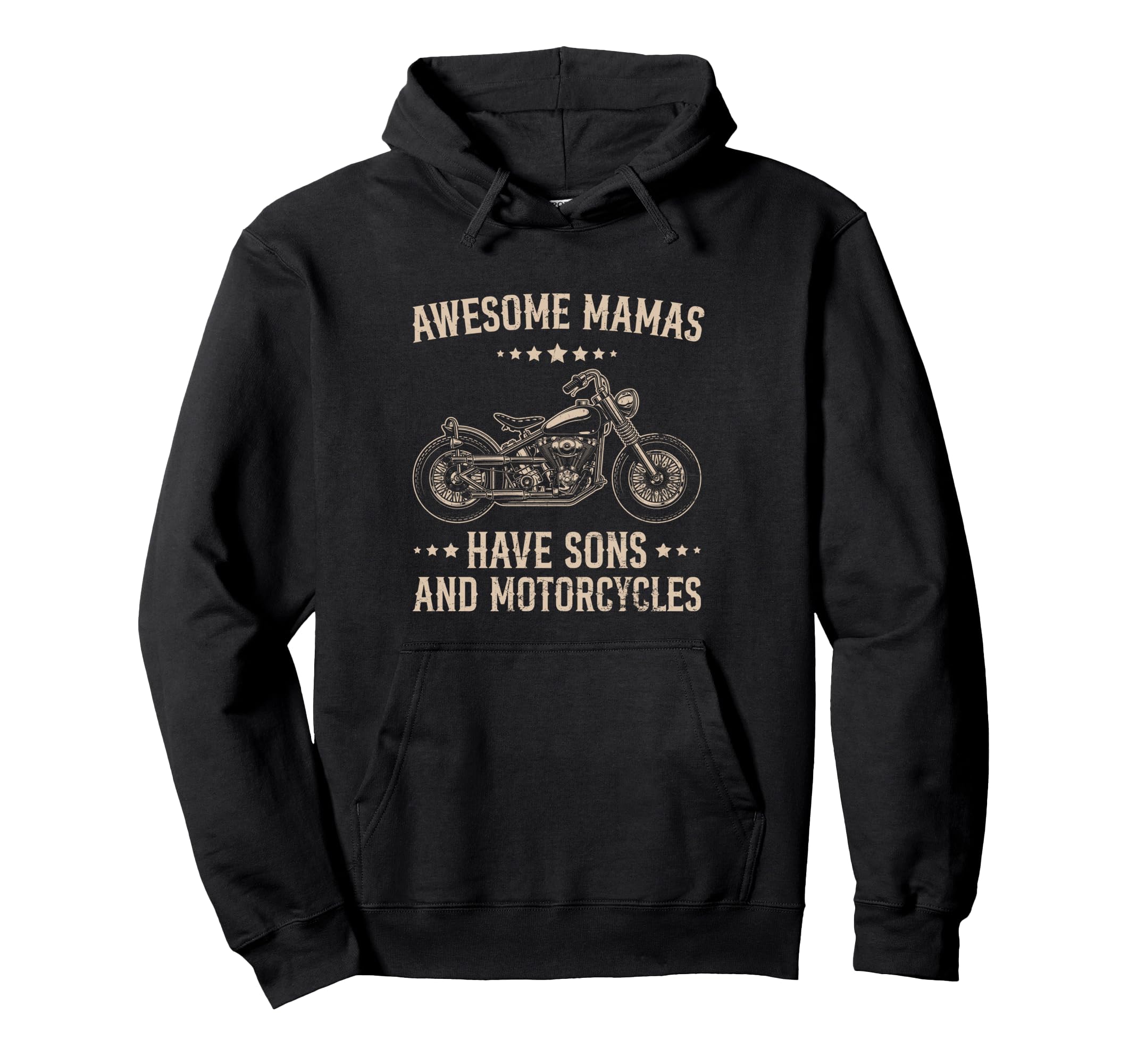 Biker Awesome Mamas Have Sons And Hoodie - Trendy Graphic for Adults - T-Shirt, Sweatshirt, Hoodie