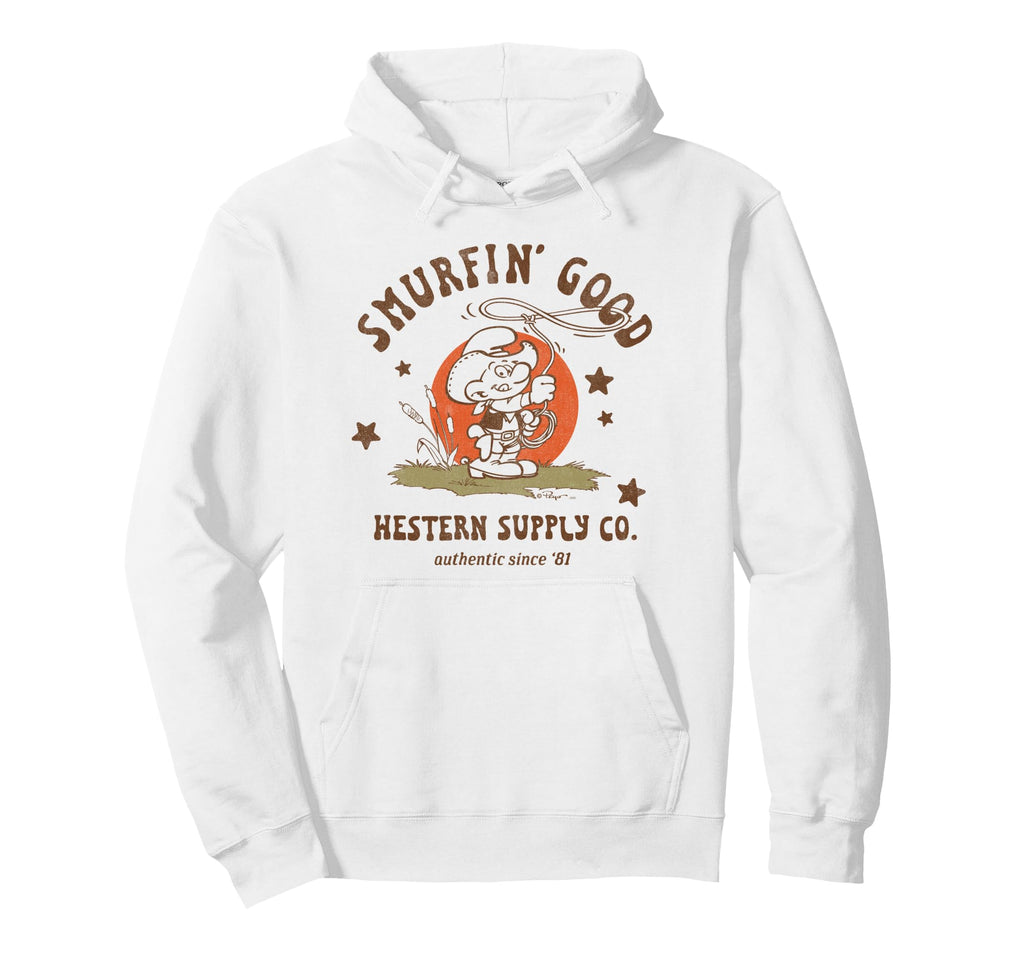 Smurfs Smurfin Good Western Supply Co Hoodie - Streetwear Style Men Women - T-Shirt, Sweatshirt, Hoodie