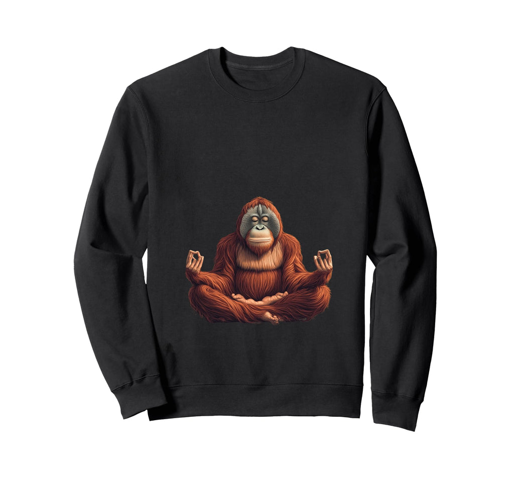 Meditation Orangutan Relaxing Sweatshirt - Minimalist Print Unisex - T-Shirt, Sweatshirt, Hoodie