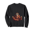 Meditation Orangutan Relaxing Sweatshirt - Minimalist Print Unisex - T-Shirt, Sweatshirt, Hoodie