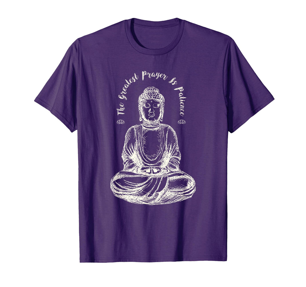 Buddha Patience Prayer Lotus T-Shirt - Unique Graphic Men Women - T-Shirt, Sweatshirt, Hoodie
