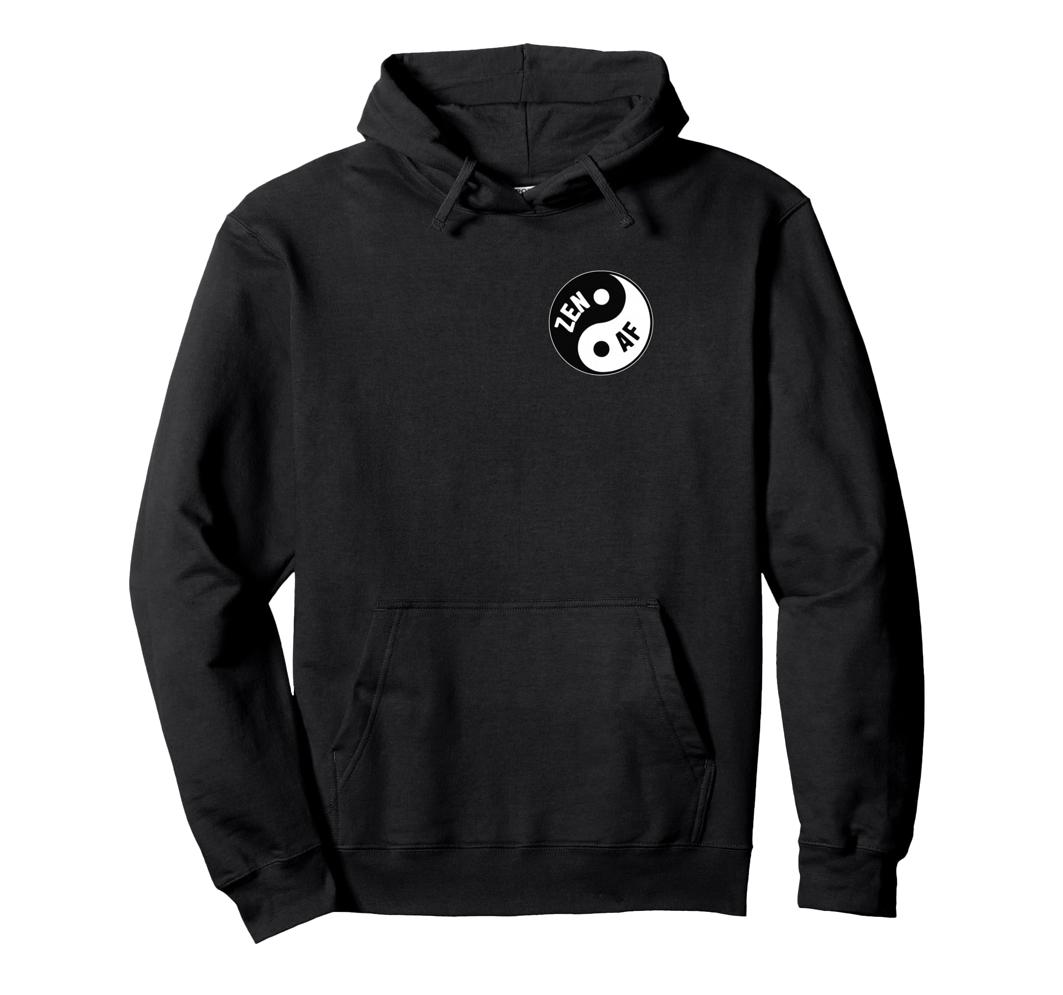 Zen Af Yin Yang Symbol Meditation Hoodie - Minimalist Print Unisex - T-Shirt, Sweatshirt, Hoodie