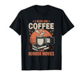 80S I Run Coffee And Horror Movies Ghost T-Shirt - Minimalist Print Unisex - T-Shirt, Sweatshirt, Hoodie