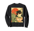 Groovy Cat Ramen Japanese 80S 70S Anime Sweatshirt - Unique Graphic Unisex - T-Shirt, Sweatshirt, Hoodie
